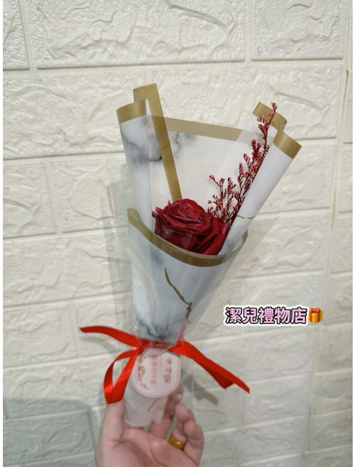 玫瑰花束/情人節花束/畢業花束/母親節花束/乾燥花束/康乃馨花束/生日花束/婦女節禮物, 紅色, 1個