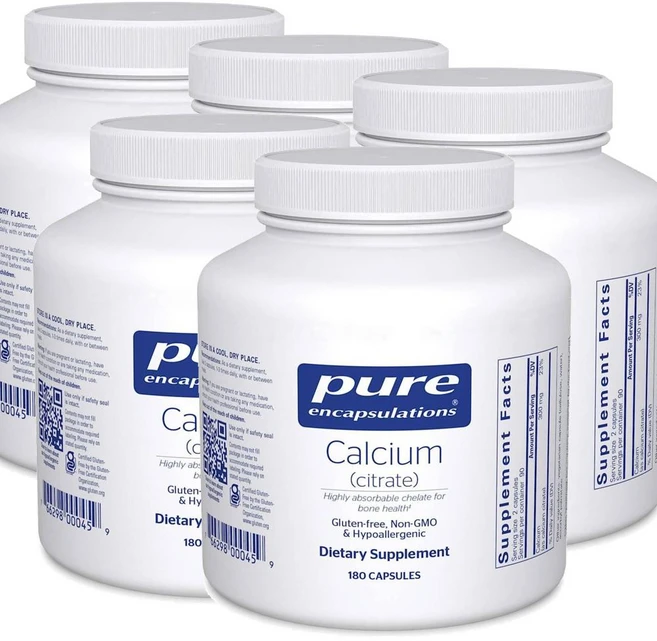 퓨어인캡슐레이션 칼슘 (시트레이트) 캡슐 Pure Encapsulations Calcium Citrate, 5개, 180정 - 쿠팡