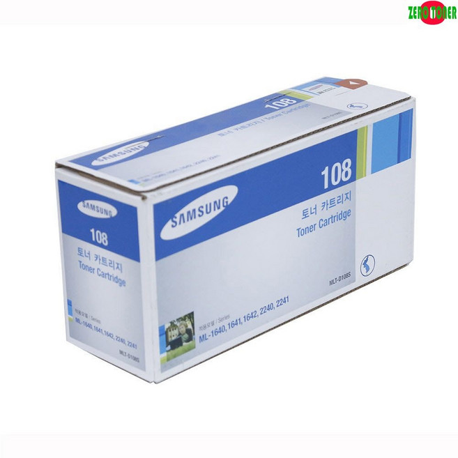 정품토너 MLT D108S 삼성 ML 1641K 검정 복합기 카트리지 레이저 대용량 잉크젯 충전 완제품, 1개