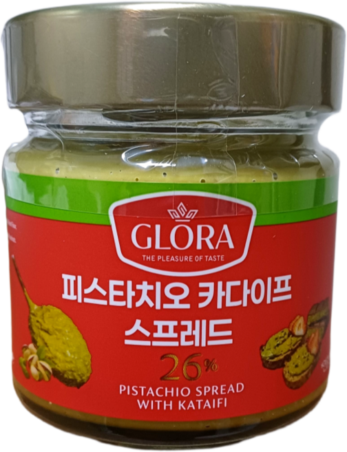 글로라 오리지널 26% 피스타치오 카다이프 스프레드 두바이스프레드, 1개, 200g