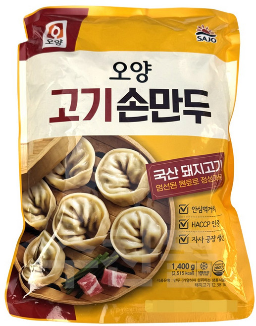 사조 고기손만두 1.4kg, 1개