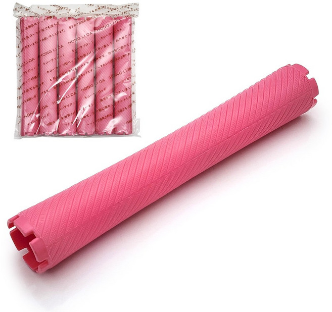 뷰티 다이아몬드펌 롱샤기 롯드 1호~5호 롱롯드 히피펌 긴머리, 1개, 1호(진핑크/1팩 6개)