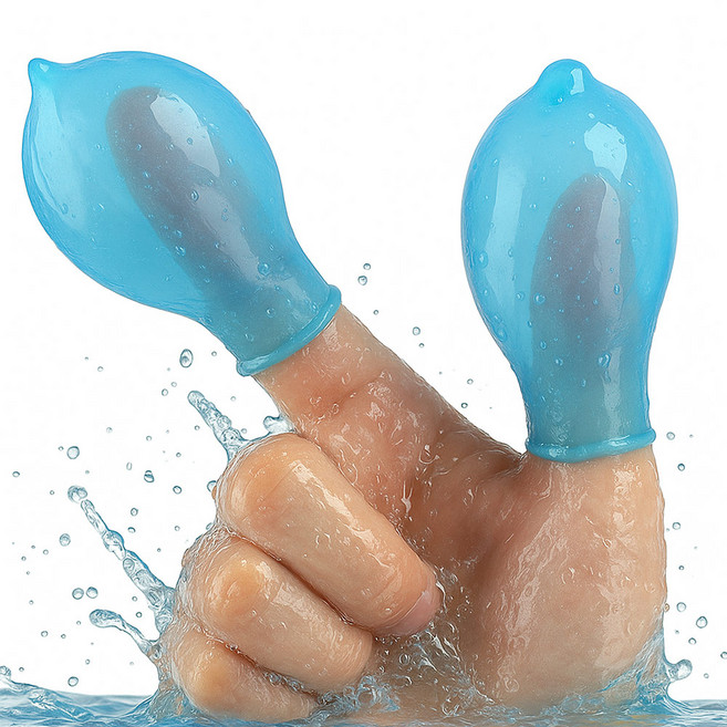 손가락 발가락 깁스 방수커버 골무 실리콘 다친 상처 보호 커버, 3개