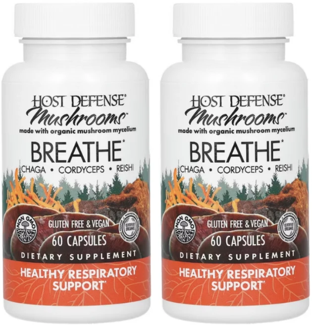 Host Defense 유기농 브리드 캡슐, 2개, 60정 - 쿠팡