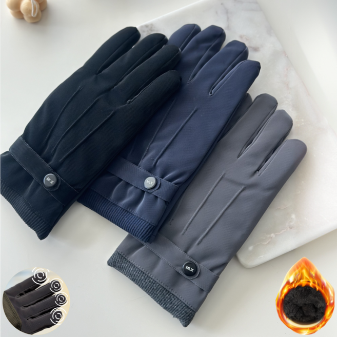 구드프 스마트폰 다섯손가락 터치가능 기모 방한 오토바이장갑