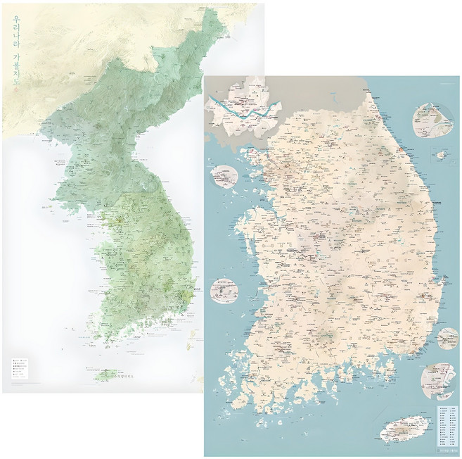 모티프맵 우리나라 가볼지도 + 대한민국 가볼지도, 1세트