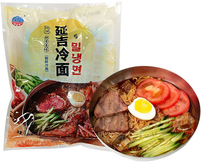 (배터짐) 조리예 특색 연길냉면 조선냉면(육수 소스포함), 525g, 2개