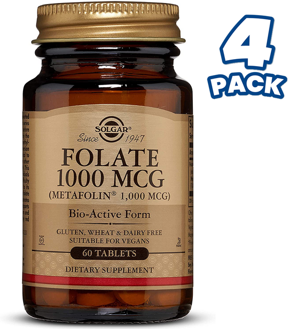 1+3 솔가 활성형 메타폴린 임산부 엽산 1000mcg 60정, 4개