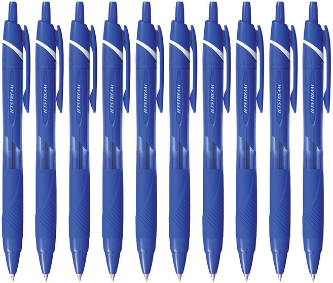 유니볼 제트스트림 유성볼펜 1갑10개입 0.5mm, 블루