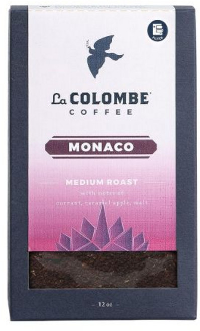 La Colombe 브라질 커피 라 콜롱 몬테카를로 미디엄 로스트 드립 그라인드 우유 초콜릿 그래햄 크래커 블랙 체리 향 12온스 1팩, 모나코, 12 온스 (1팩), 1개