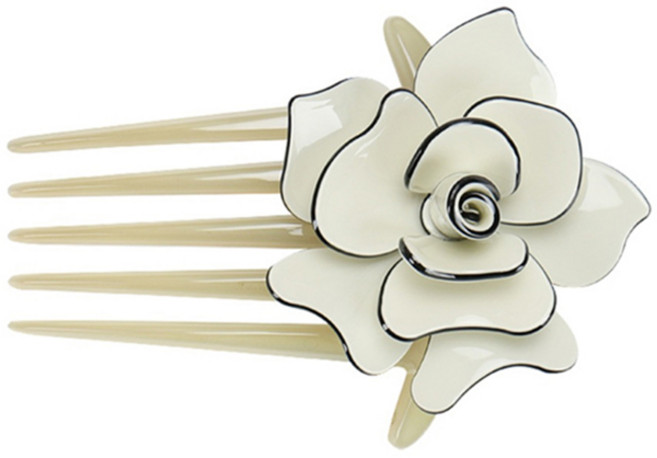 하이퀄리티 프랑스핀 아크릴 로즈 올림머리 빗핀 4컬러 혼주머리 한복헤어악세사리 머리핀 제니핀