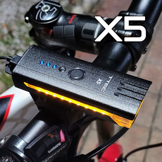 프라이멀웍스 LED 라이트 후레쉬 자전거전조등 자전거벨 킥보드 전동킥보드 전조등 캠핑 USB충전식 오토라이트 등산용품 캠핑용품 안전등 랜턴 전자벨 조난신호 호신용 야간장비, 1개, 블랙