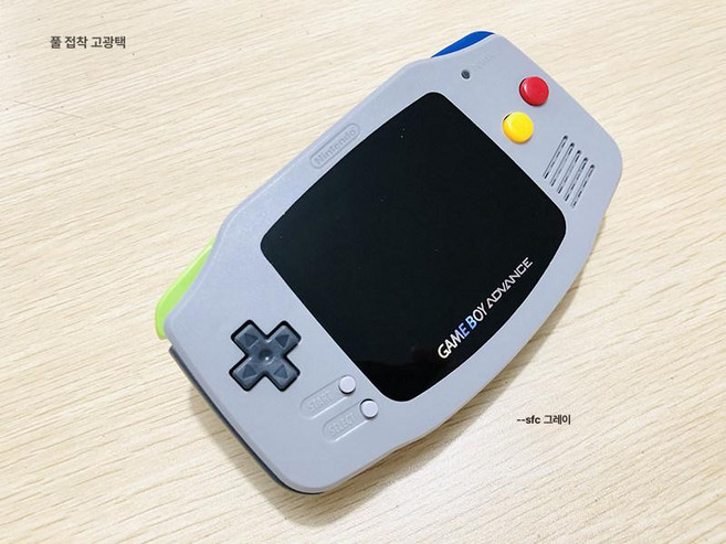 GBA 게임보이어드밴스 레트로픽셀, 일본 버전, 패키지 1, 실버IPSSFC그레이