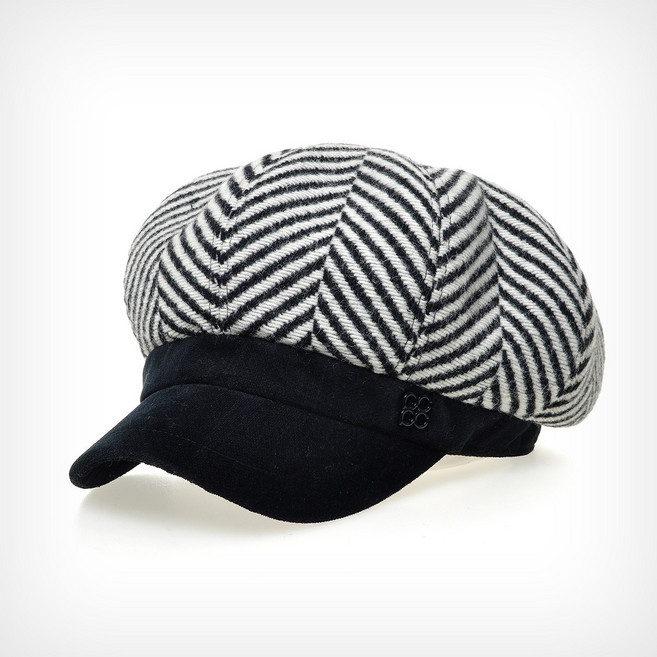 CPN020.이태리 울혼방 체크 트위드 중년여성 뉴스보이캡 마도로스캡 겨울 빵모자