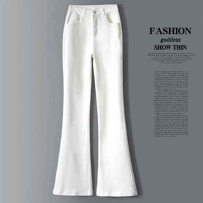 여성 봄가을 부츠컷 청바지 하이웨스트 나팔핏 스판 데님 팬츠