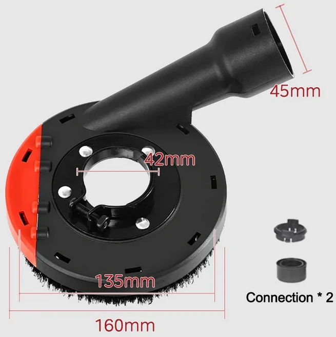 범용 앵글 그라인더 먼지 덮개 분리형 먼지 보호 앵글 그라인더 먼지 커버 다기능 집진기, 125