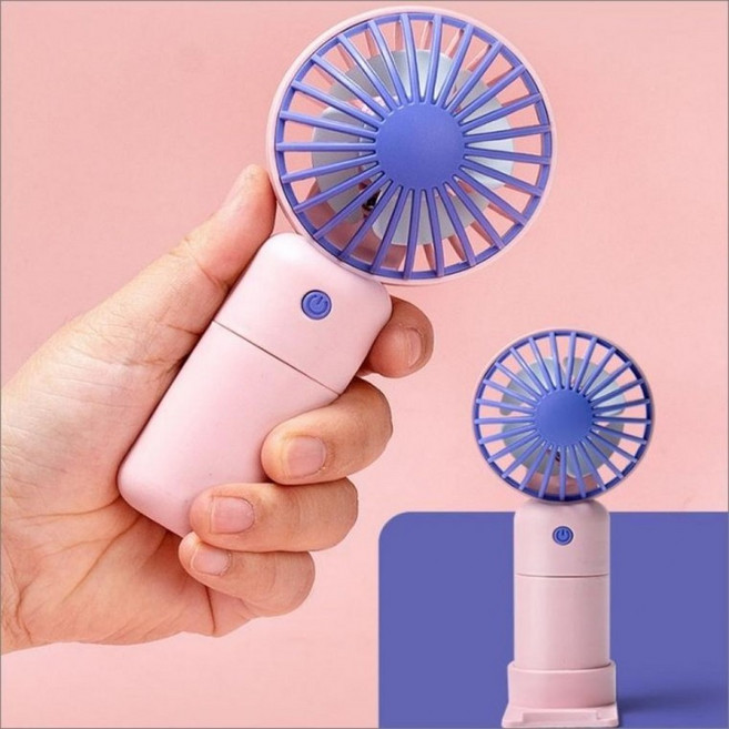 충전식 미니선풍기 저소음 손선풍기 휴대용 무선 거치형 USB 선풍기, 상세페이지 참조, 스카이