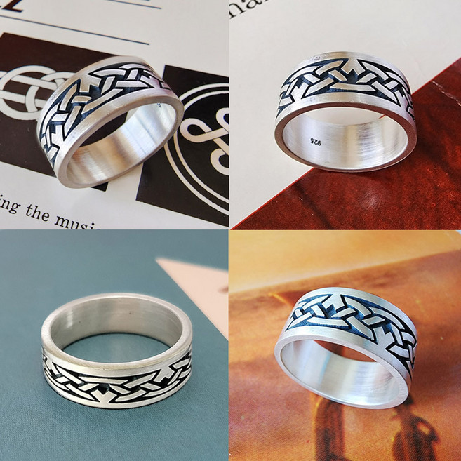 댄디홍 단청문양 실버반지 국내공방제작