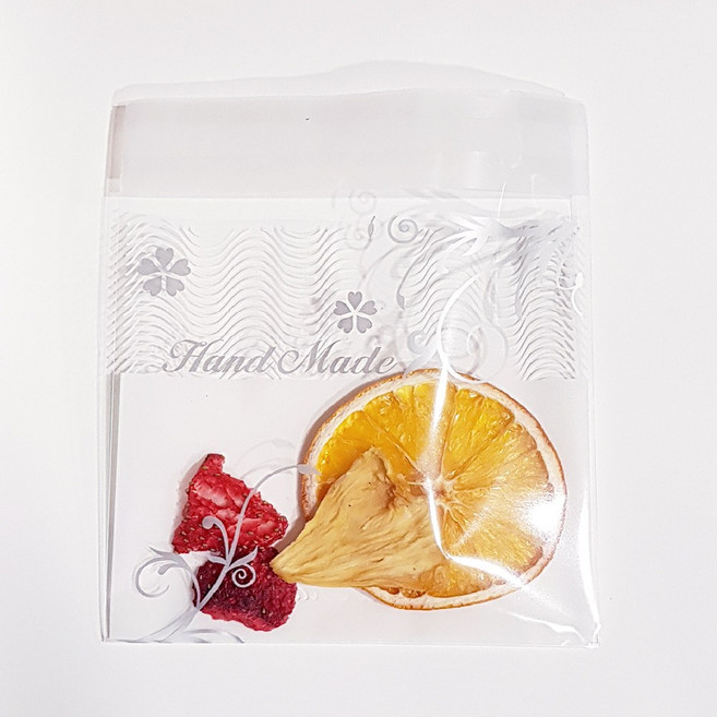 포장비닐 OPP 투명 화이트 비닐 포장지 예쁜 선물 쿠키 접착봉투(100장)