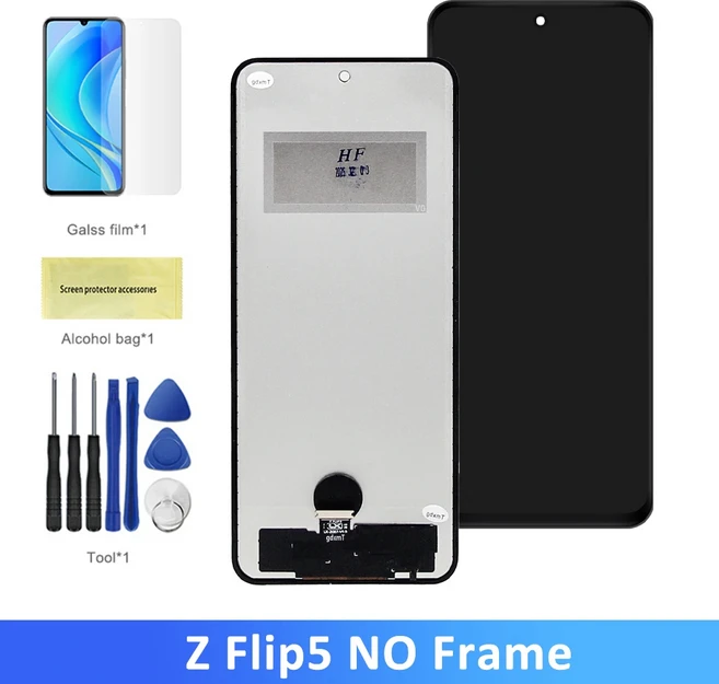 Z 플립 5 SM-F731용 Flip5 디스플레이 LCD 디스플레이 터치 스크린 디지타이저 어셈블리 교체용 Z 플립5, 01 LCD No Frame