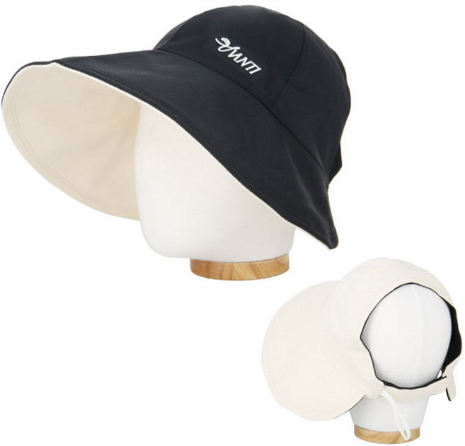베이직엠 여성 여름모자 리버시블 썬캡 양면 투톤 아이스 실크