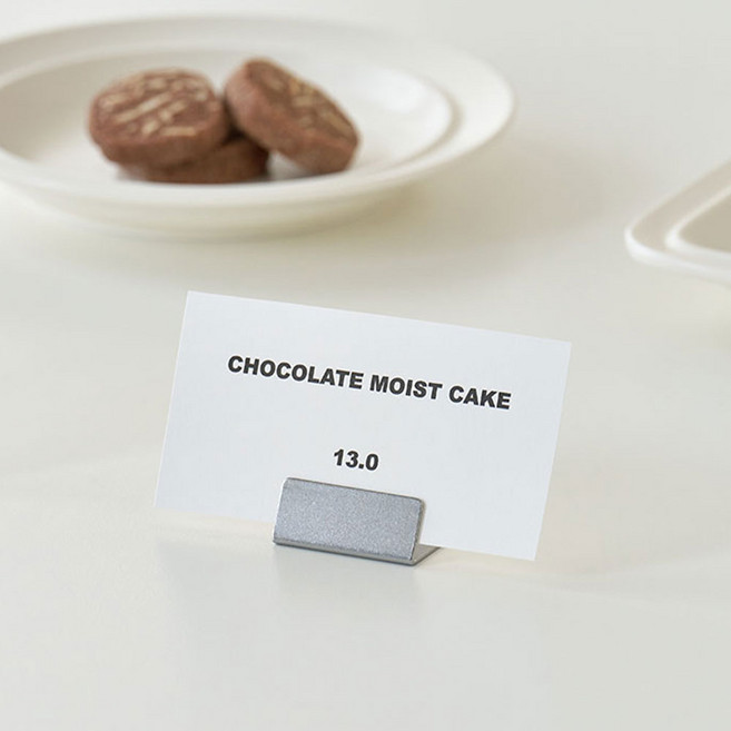 실버 메탈 자석 명함 가격표 카드 스탠드 거치대(5개), 1개