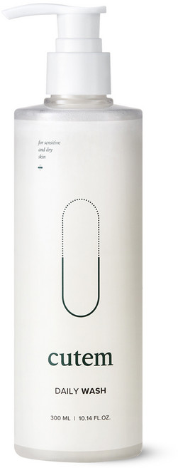 큐템 데일리 세라마이드 보습 워시 300ml 민감성 페이스&바디 클렌저, 1개