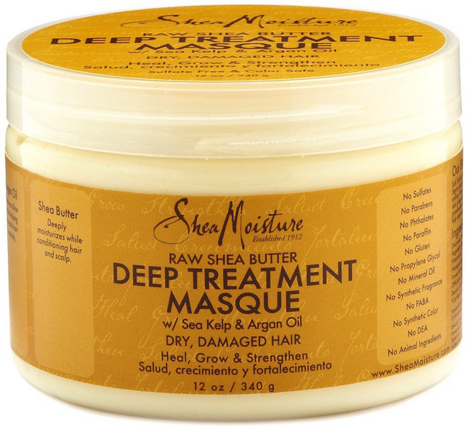 Shea Moisture 로우 시어 버터 딥 트리트먼트 마스크, 340g, 1개