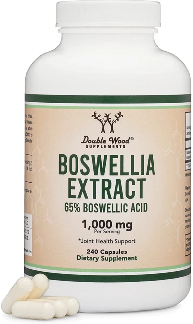 더블우드 보스웰리아 추출물 보스웰릭산 65% 맥스 스트렝스 관절 건강 1000mg 서빙 3개월분 240캡슐, 1개, 240정 - 쿠팡