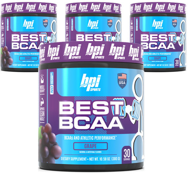 비피아이스포츠 베스트 BCAA 그레이프, 4개, 300g