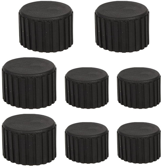 SquEqu 8팩 웨이트 벤치 엔드 캡 교체용 운동 스테퍼 풋 팁 고무 커버 바닥 프로텍터 계단 스테퍼 타원형 기계 리컴번트 바이크 리컴번트 운동 바이크 고정식 자전거용, SquEqu 8팩 웨이트 벤치 엔드 캡 교체용 운동 스