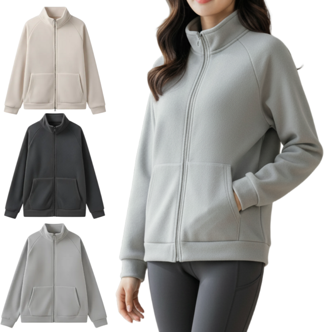 밸류그램 여성 프리미엄 따뜻한 기모 후리스 자켓