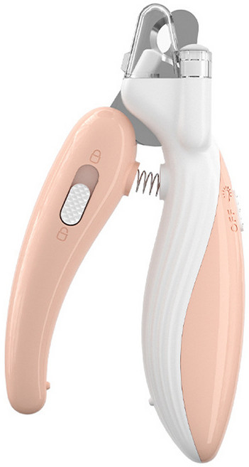 이지유 펫 LED 혈관보호 발톱깎이 고양이 강아지 발톱 정리, 1개, 핑크 화이트