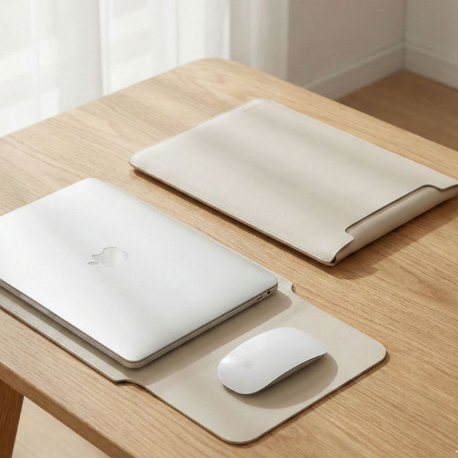 유또 노트북 파우치 14인치 16인치 케이스, 1개, 아이보리