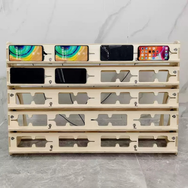 스마트폰다중거치대 핸드폰 작업장 브래킷 멀티 고정대, 1. 1단 2대용 휴대폰 거치대, 1개