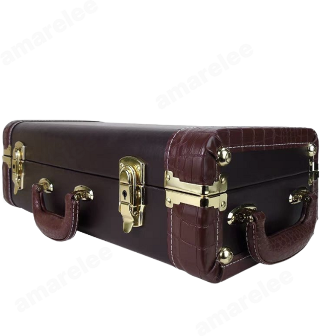 알토 색소폰 하드케이스 경량 방수 휴대용 악기 보관 가방, 알토색소폰 브라운, 1개