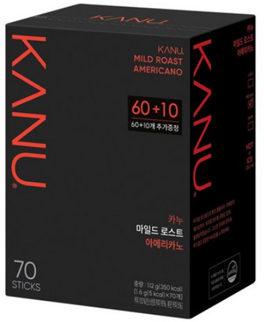 카누 마일드로스트 아메리카노, 112g, 70개입, 1개