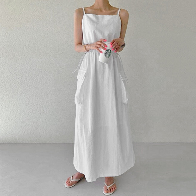 마이쏭 보니바스락건빵롱원피스 나시원피스 여성스러운