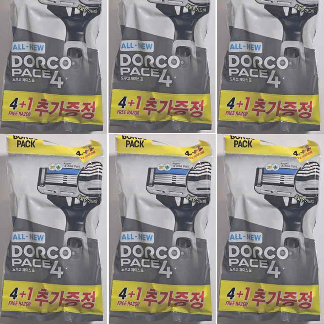 도루코 일회용면도기 페이스4면도기 30개 FRC100 5P 5개입 폴리백 포장 6봉지 gi, 6개