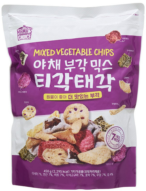 마마스초이스 대용량 마른안주 건강간식 야채부각 티각태각 450g, 1개