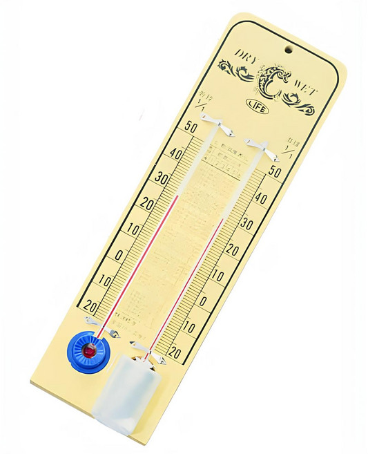 LIFE 乾濕溫度計, 木頭色, 1個