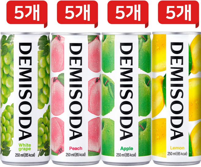 [믹스박스] 데미소다 4종 세트, 1세트, 250ml