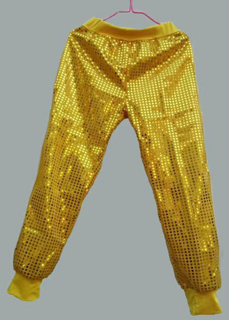 FANSYLI 여성용 댄싱팬츠 스팽글 공연복 DS 비보이 재즈 댄싱팬츠 라지 단체 댄싱팬츠 X2412D18, 엘로우