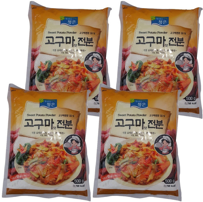 청은에프엔비 고구마맛전분, 500g, 4개