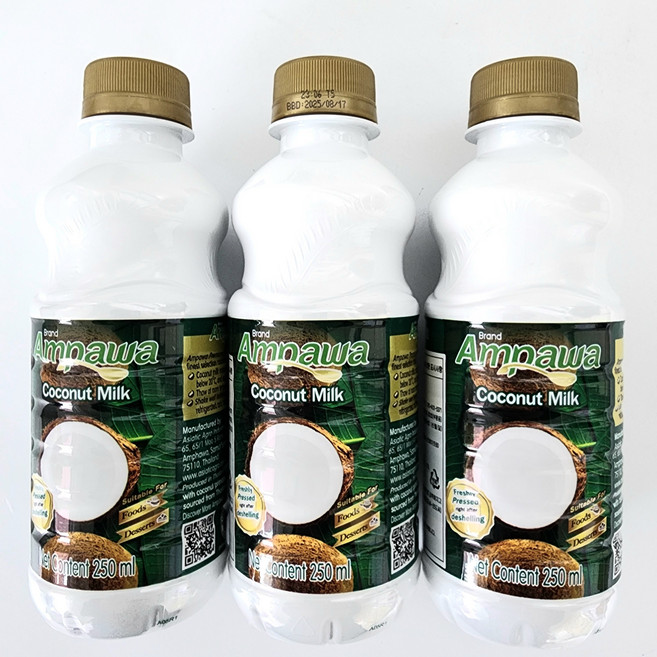 태국 암파와 코코넛 밀크 Ampawa 100% coconut milk worldfood, 250ml, 3개