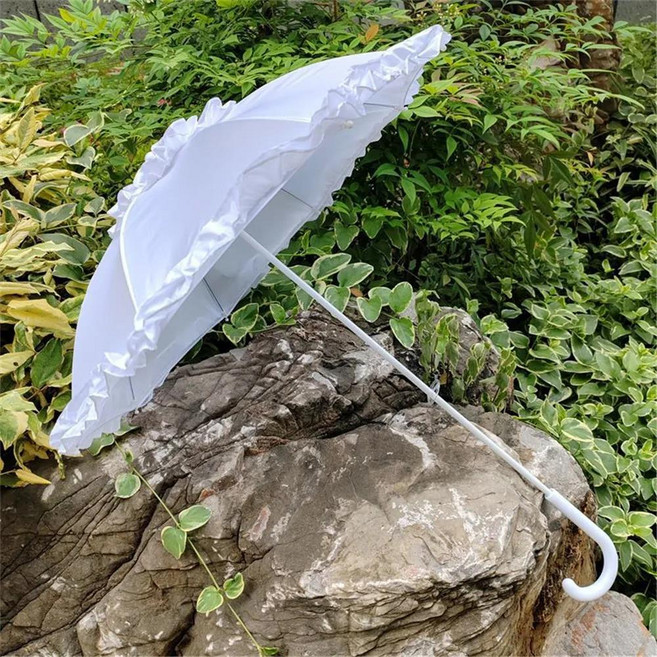 공주 레이스 우산 긴 손잡이 파고다 파라솔 고딕 로리타 결혼 대형 우산 반자동 웨딩 우산 선물