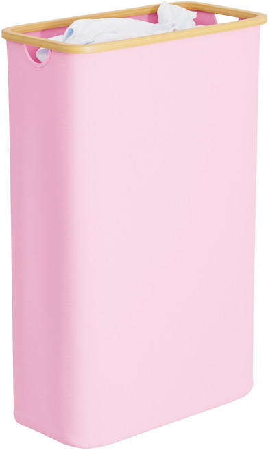 공간절약 대용량 접이식 틈새 빨래바구니, 1개, 핑크