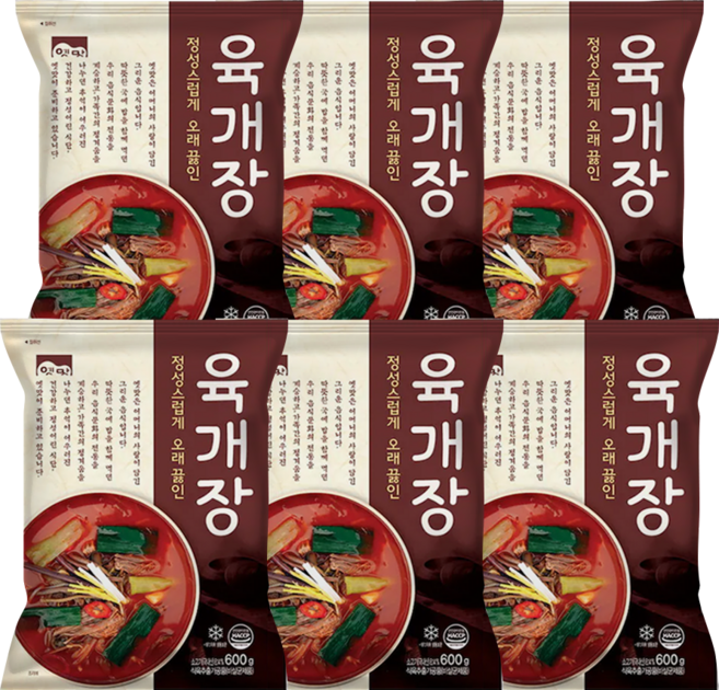 고향식품 옛맛 육개장 600g 5+1 묶음, 3.6kg, 1세트