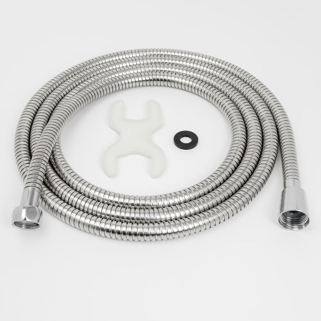 제일바스 메탈 샤워호스 2.5m 국내산, 실버