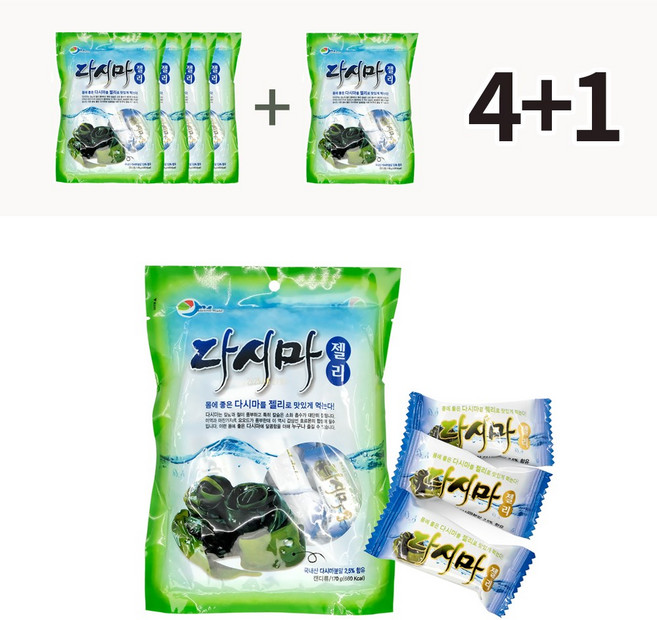 미성식품 다시마젤리 국산 디저트 간식, 5개, 170g